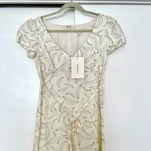 ALEXA CHUNG BANANA PRINT DRESS NWT US size 6 / UK 10